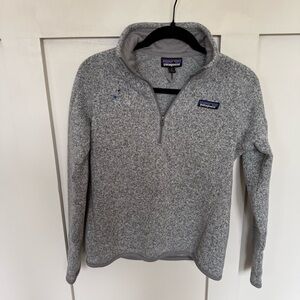 Patagonia Women's 1/4 Zip Front Gray Better Sweater Small  *Flaw -see Notes*